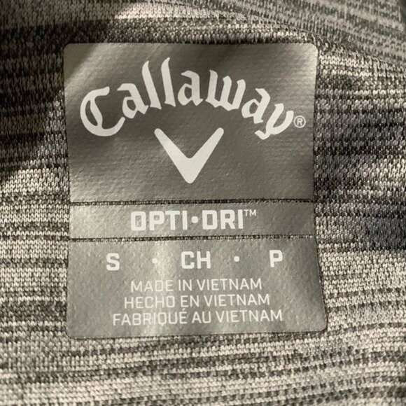 Callaway Mens Opti-Dri 1/4 Zip Pullover Jacket Gray S Polyester - Picture 2 of 11
